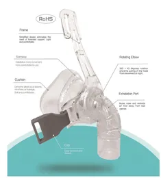 Maschera nasale CPAP con copricapo NM2 adatta per l'ossigenatore della macchina CPAP Collegare il tubo e il viso di Moyeah4204379
