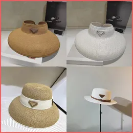 Hasır Şapka P Casquette Mens Lüks Kapaklar Takılı Şapkalar Tasarımcıları Kadın Beanie Tasarımcı Kova Şapka Erkek Güneş Koruma Koruma Klasik Plaj Sunhat Seyahat Moda Dışarıda