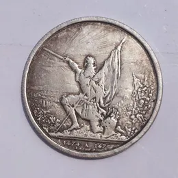5шт монеты Швейцарии 1874 5 Франкен копия монеты декоративные коллекционные2532