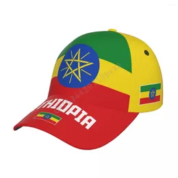 Ball Caps unisex Etiopia flaga Cool Ethiopians Adult Baseball Cap Patriotyczny kapelusz dla fanów piłki nożnej mężczyźni kobiety