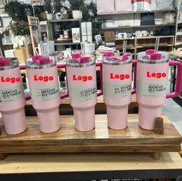 Tassen verkaufen sich gut Originalbestand 40oz Edelstahl H2.0 Tumbler Flamingo NEWSHIPS SAME DAY Support Drop Shipping L240312