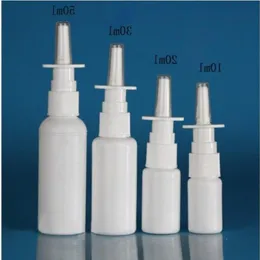 100pcs/lot 10ml, 20ml, 30ml, 50ml beyaz burun sprey şişeleri, plastik tıbbi oral sprey şişesi, boş doldurulabilir atomizer şişe xwrlb