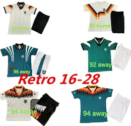 Dünya Kupası 1990 1996 Almanya Retro Littbarski Ballack Futbol Jersey Klinsmann 2006 2014 Gömlekler Kalkbrenner 1996 2004 Matthaus Hassler Bierhoff Klose Kids Kit 999