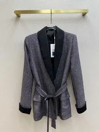 Women's Jackets 24Belt Bathrobe Coat Low-key Advanced Dark Purple Unique And Noble1.13