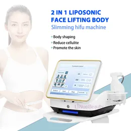 Máquina 4D HIFU Dispositivo Ultrassônico UK Face Lift Anti-Rugas Remoção Liposonic Corpo Emagrecimento Abdômen SMAS Tecnologia de Ultrassom