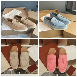 Tasarımcı Ayakkabı Erkekler Kadın Ayakkabı Yaz Süet Günlük Ayakkabı Kadınları Siyah Kahverengi Kırmızı Yürüyüş Boş Zaman Terlikleri Loro Ayakkabı Takımları Açık Koşucu Sneake