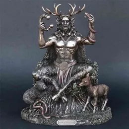 تماثيل الراتنج Cernunnos Sitting تمثال النحت الإله السلتي