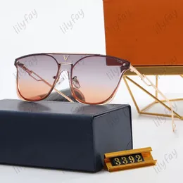 Designer-Sonnenbrille Herren Luxus Rose Gold Rahmen V Sonnenbrille Outdoor Strand Brille Urlaub Brillen für Frau Damen Sonnenbrille mit Box -7