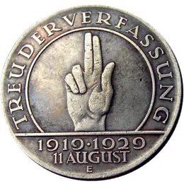 Tyskland Weimar Republic 1929e 5 Reichsmark Silver Copy Coin mässing Craft Ornaments Home Decoration Accessories222L