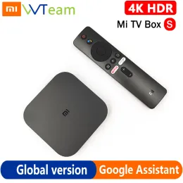 Odbiorniki Globalne Xiaomi Mi Box S 4K HDR Android TV Box 8.1 Ultra HD 2G 8G WIFI Assistant zdalnego przesyłania strumieniowego odtwarzacza multimedialnego