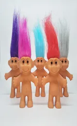 Färgglada hårstroll docka 8 cm actionfigurer docka supersöta 6 stilar med långt hår The Good Luck Trolls Toy for Kids6771620
