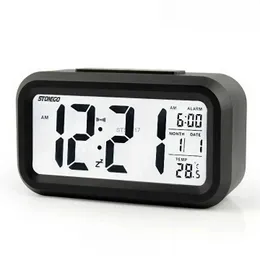 Andra klocktillbehör Stonego 1PC Multifunktion Digital Alarm Clock Led Backbellit Digital Alarm Clock Intelligent Temperatur ELEKTRONISK KLOCKL2403