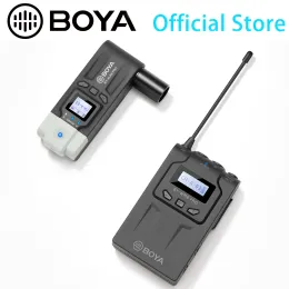 Microphones Boya BYWM8 PROK7 Professional 48 UHF DualChannel Wireless Microphone For Live Vocals Presentationer Intervjuer Eng/EFP Film