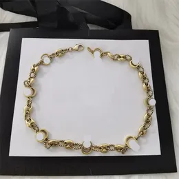 Mode lyxdesigner halsband kvinnor pläterade guld smycken kvinna kedja atmosfär smycken choker halsband för kvinna punk vintage zl138 g4