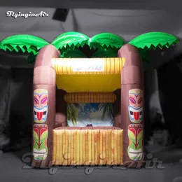 wholesale Customized Inflatable Tiki Bar Portable Kiosk Advertising Tent Air Blow Up Camping Booth For Club Party And Garden Event