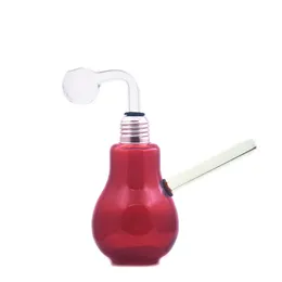 Thick Pyrex Glass Oil Burner Bong Lamp Bulb Shape Bubbler Water Pipe Detachable Recycler Ash Catcher Bong with Downstem Oil Burner Pipe Cheapest Price