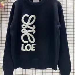 дизайнерский свитер Свитер Loewee женский брендовый большой Вышитый логотип LOVE пуловер свитер Комплект верхних брюк Тонкий вязаный свитер Тонкие облегающие свитера