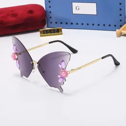 Kieliszki motyli krystaliczne okulary przeciwsłoneczne kobiety