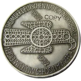 De11 alemanha 5 deutche mark 1952d artesanato nova cor antiga banhada a prata cópia moeda ornamentos de latão decoração para casa acessórios217e