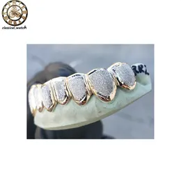 Griglie in argento sterling 925 ghiacciate Hip Hop su misura Impostazione a zigzag VVS Moissanite Denti Griglie per bocca dall'esportatore indiano