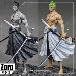 Action Toy Figures 26cm anime One Piece Roronoa Zoro Figur Tre-stick Zoro PVC GK Statue Action Figures Collection Model Toys Gifts LDD240312