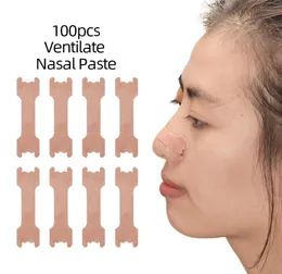 100pcs 방지 코골이 코를 호흡하기위한 코골이 코 걸림 방향 보조 도구 코골이 코 패치 도움말 더 나은 호흡 7230804