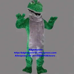 Mascot kostymer grön krokodil alligator dinosauri dino maskot kostym vuxen tecknad karaktär cirkularisera flygblad start företag zx63