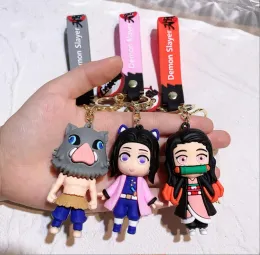 Anime'den esinlenen sevimli iblis 3D PVC KEYCHAIN ​​- Çeşitli çizgi film tasarımlarına sahip dayanıklı anahtar yüzük 11 ll