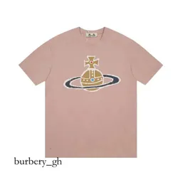 DUYOU Men's Spray Orb T-shirt Vivienne West Wood T-shirt Brand Clothing Men Women Summer T Shirt with Letters Cotton Jersey 430