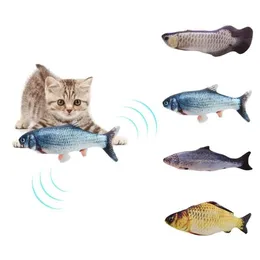 Cat Toys LXX-30CM Toy Simulation Fish Mint USB شحن Silver Arowana232p