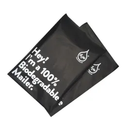 Envelopes 50pcs Black 100% Biodegradable Courier Bag Express Envelope Storage Mailing Bags Selfseal Eco Courier Waterproof Packaging Bags