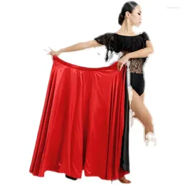Scenkläder kvinnlig professionell latin spansk kostymdans magkjol tränar kappa tjur stor gunga