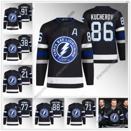 الرجال المخصصون للنساء الشباب tampa''bay'''lightning''86 Nikita Kucherov Third Black Jerseys Anthony Cirelli Steven Stamkos Michael Eyssimont Jeannot Haydn Fleury