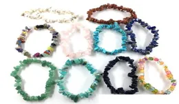 Natural Healing Crystal Bracelet multi colors Gemstone 1518cm Stretch Bracelet Natural Stone Bracelets Mixed Gemstone Chakra7768837