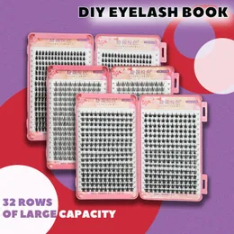 Falska ögonfransar Highcapacity Natural Wispy Cluster Lashes 32 Rows Diy Lash Extension Supplies High Quality Professional Makeup 240311