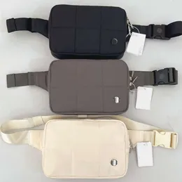 LL Quited Grid Belt Bag Yoga Sports Shoulder Strap Multi-function Mobile Phone Wallet 3 Colors fashion