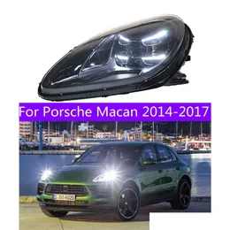 Zespół światła samochodowego reflektory dla Porsche A LED reflektor LED 2014-20 18 DRL SIGNE SIGNE SIGNE FRANT LASNE LABER LAMPER DOSTĘPNY DO DHUGL