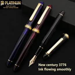 Platinum Original Fountain Pen #3776 Century 14K Gold NiB Ink Stationery Office for School Penns Writing PNB13000 240306