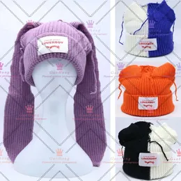 acne studio men Beanieskull Caps Cute Long Ears Knitted Hat Men Women Rabbit Ear Warm Crochet Beanies Kpop Stray Kids Hip Hop Hat Woman 519