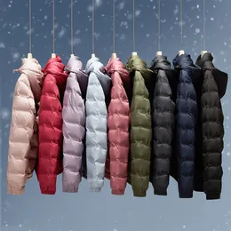 Spring high-end hooded down jacket for couples, lazy and casual warm jacket, minimalist women's down jacket