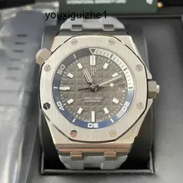 Brand Tactical AP-Uhr Royal Oak Offshore-Serie, 42 mm Durchmesser, Platin-Präzisionsstahl, automatische mechanische Herrenuhr, Luxusuhr 15720ST