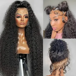 250%Glueless peruker Deep Wave Frontal Wig 13x6 HD Lace Brazilian Loose Water Wave Curly Human Hair Wigs For Women 360 Wigs