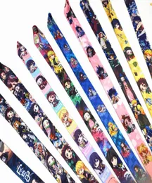 Intero 20 pz Cartoon Anime Kimetsu no Yaiba Cinghie cordino Portachiavi Carta d'IDENTITÀ appendere corda Sling Neck strap Ciondolo b4746164