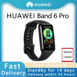 Devices Huawei Band 6 pro inteligentny zespół Blood Tleng 1 1.47 '' AMOLED SCET TEART TREATHER GPS Smartband NFC 2 tygodnie żywotności baterii