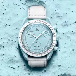 Relógio masculino estilo esportivo movimento de quartzo tamanho 42mm relógio de viagem espacial design exclusivo profundidade à prova d' água watch255l