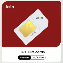 M2M Data 4G LTE SIM CARD ASIA Universal 500M خلوي IoT Device التجوال طوق GPS Tracker Walkie Talkie استخدام