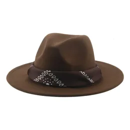 여성을위한 모자 Fedoras felted 모자 남성 여성 밴드 Western Cowboy Jazz Caps 댄서 야외 여성 Fedora Hat 240301