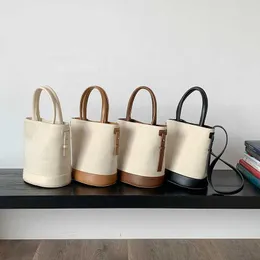 HBP Non-Brand 2024 Neues Produkt Eimertaschen Canvas Pu Damen Damen Handtaschen Einzigartiges Design Umhängetasche
