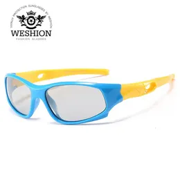 Sport Pochromic Sonnenbrille Kinderbrillen Sicherheitssoftware TAC TR90 Flexible Rahmenschirme UV400 240226