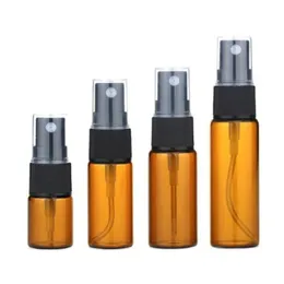 3 5 10 15 20 ml Refillable Amber Glass Spray Bottle Atomizer Parfym Bottle Clase Fine Mist tom kosmetisk prov Gift Container RQCUM OABRG